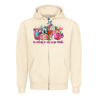 Sandshell western cancer  in october we wear pink coffee cups with ribbons Zipper Hoodie - AdoDesignShop