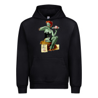 Black Zombie Pin Up Girl Halloween Urban Hoodie - Craftify