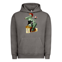 Pigment Tornado Zombie Pin Up Girl Halloween Urban Hoodie - Craftify