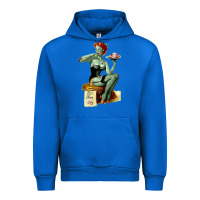 Cobalt Zombie Pin Up Girl Halloween Urban Hoodie - Craftify