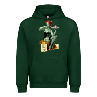 Forest Green Zombie Pin Up Girl Halloween Urban Hoodie - Craftify