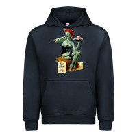 Navy Zombie Pin Up Girl Halloween Urban Hoodie - Craftify
