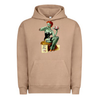 Pigment Burro Zombie Pin Up Girl Halloween Urban Hoodie - Craftify