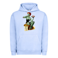 Pigment Grape Ice Zombie Pin Up Girl Halloween Urban Hoodie - Craftify