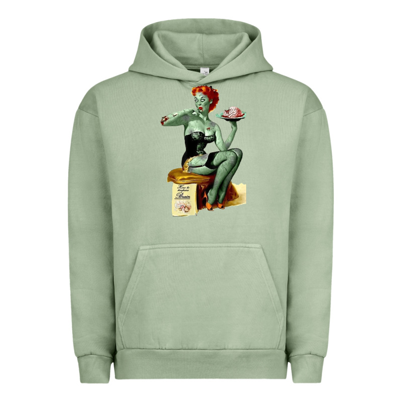 Zombie Pin Up Girl Halloween Urban Hoodie by Craftify | Teevron