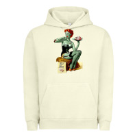 Pigment Pistachio Zombie Pin Up Girl Halloween Urban Hoodie - Craftify