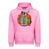 Fuchsia Pink skeleton fishing lover moon halloween costume fish Urban Hoodie - Craftify