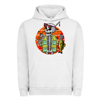 Pigment Lunar Rock skeleton fishing lover moon halloween costume fish Urban Hoodie - Craftify