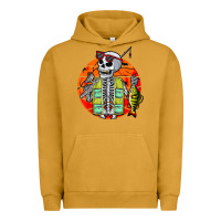 Pigment Peanut Butter skeleton fishing lover moon halloween costume fish Urban Hoodie - Craftify