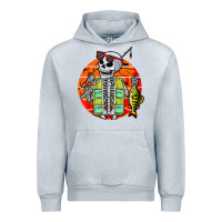 Heather Grey skeleton fishing lover moon halloween costume fish Urban Hoodie - Craftify