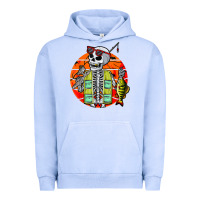 Pigment Grape Ice skeleton fishing lover moon halloween costume fish Urban Hoodie - Craftify