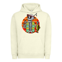 Pigment Pistachio skeleton fishing lover moon halloween costume fish Urban Hoodie - Craftify