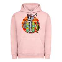 Pigment Salmon skeleton fishing lover moon halloween costume fish Urban Hoodie - Craftify