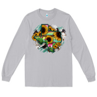 Moon Dust Texas Map Sunflower Cactus Serape Long Sleeve Tee - RanaPortraitStore
