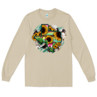 Mushroom Texas Map Sunflower Cactus Serape Long Sleeve Tee - RanaPortraitStore