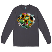 Smoke Texas Map Sunflower Cactus Serape Long Sleeve Tee - RanaPortraitStore
