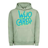 Pigment Oil Green who cares Urban Hoodie - Craftify