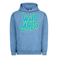 Pigment Pebble Blue who cares Urban Hoodie - Craftify