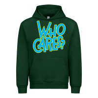 Forest Green who cares Urban Hoodie - Craftify