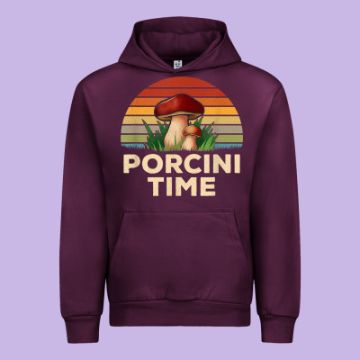 Vintage Sunset Porcini Mushroom Hunting Boletus Edulis T Shirt Urban Hoodie Designed By Craftify