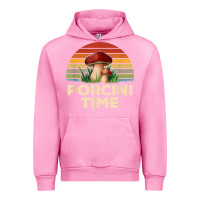 Fuchsia Pink vintage sunset porcini mushroom hunting boletus edulis t shirt Urban Hoodie - Craftify