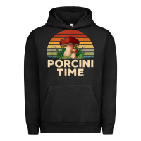 Pigment Black vintage sunset porcini mushroom hunting boletus edulis t shirt Urban Hoodie - Craftify