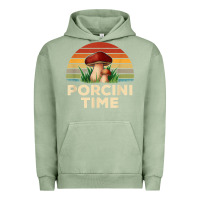 Pigment Oil Green vintage sunset porcini mushroom hunting boletus edulis t shirt Urban Hoodie - Craftify