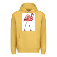 Antique Gold Pink Flamingo Premium Hoodie - LillyAllenDesigns