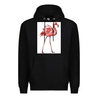 Black Pink Flamingo Premium Hoodie - LillyAllenDesigns