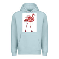 Blue Mist Pink Flamingo Premium Hoodie - LillyAllenDesigns