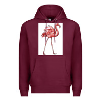 Burgundy Pink Flamingo Premium Hoodie - LillyAllenDesigns