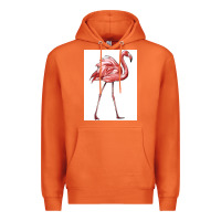 Carrot Pink Flamingo Premium Hoodie - LillyAllenDesigns