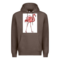 Coffee Pink Flamingo Premium Hoodie - LillyAllenDesigns
