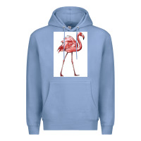 Colony Blue Pink Flamingo Premium Hoodie - LillyAllenDesigns