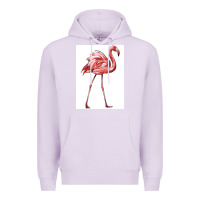 Lilac Pink Flamingo Premium Hoodie - LillyAllenDesigns