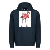 Navy Pink Flamingo Premium Hoodie - LillyAllenDesigns
