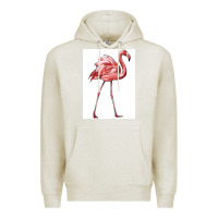 Oatmeal Heather Pink Flamingo Premium Hoodie - LillyAllenDesigns