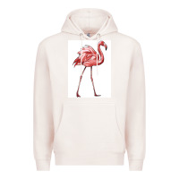 Pale Pink Pink Flamingo Premium Hoodie - LillyAllenDesigns
