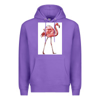 Purple Pink Flamingo Premium Hoodie - LillyAllenDesigns