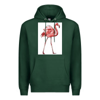 Sports Green Pink Flamingo Premium Hoodie - LillyAllenDesigns