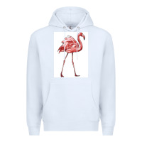 White Pink Flamingo Premium Hoodie - LillyAllenDesigns