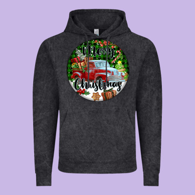 Merry Christmas Truck Vintage Hoodie Designed By Fadigitalartstudio