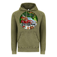 Vintage Olive Merry Christmas Truck Vintage Hoodie - FaDigitalArtStudio