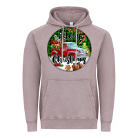Vintage Zinc Merry Christmas Truck Vintage Hoodie - FaDigitalArtStudio