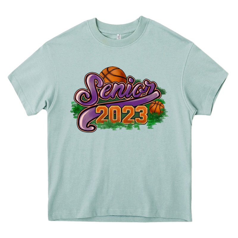 Senior 2023 Basketball Heavy Core Tee by HowdyJamesFarm | Teevron