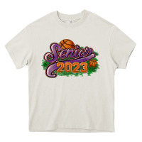 Cream Senior 2023 basketball Heavy Core Tee - HowdyJamesFarm