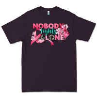 Plum nobody fights alone cancer awareness Premium Tee - CowGirlArtShop