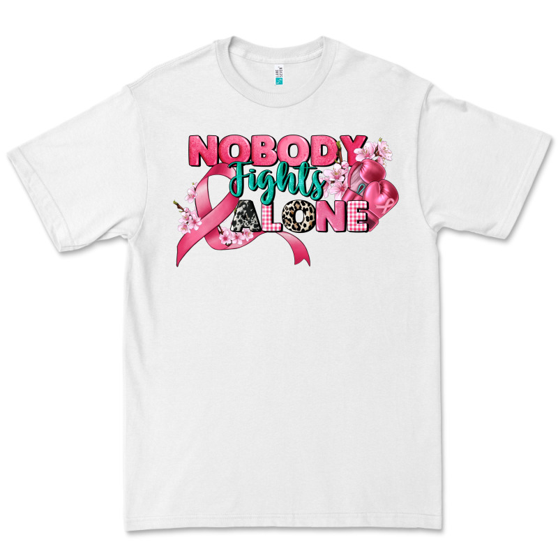Nobody Fights Alone Cancer Awareness Premium Tee by CowGirlArtShop | Teevron