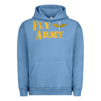 Pigment Pebble Blue Vintage Fly Army Military Pilot Army Aviation Branch Urban Hoodie - Craftify