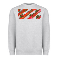 Heather Grey leopar and cowhide with mistletoe Heavyweight Sweatshirt - AdoDesignShop